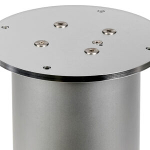 Dudge 77 – elektrisk rund bordfot i aluminium 24V